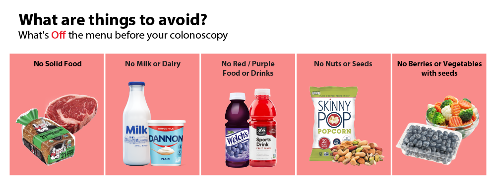 foods to avoid before your colonoscopy