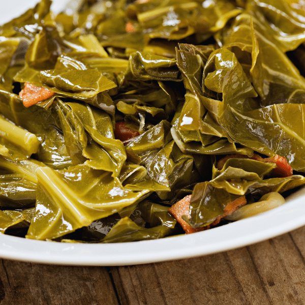 healthy spicy garlic sautéed collard greens